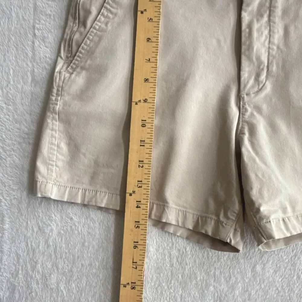 Calvin Klein Chino Shorts Beige Women's Size M Cotton Twill Button Zip Pockets - Picture 2 of 7
